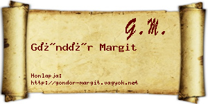 Göndör Margit névjegykártya