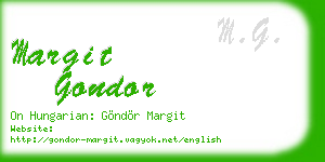 margit gondor business card